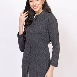 KEIKO Women Abstract Cardigan Sweaters image 4