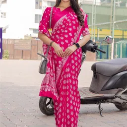 KALINI Floral Silk Blend Bagru Saree-picture-31