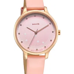 Sonata Women Embellished Dial & Leather Straps Analogue Watch 87050WL04-picture-32