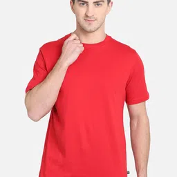 PROTEENS Men Red Solid Round Neck T-shirt-picture-29