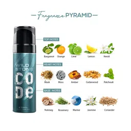 wild stone code Wild Stone Men Set Of 3 Code Platinum & Chrome & Steel Body Sprays 360ml image 2