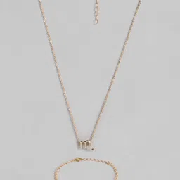 Peora Gold Plated Scorpio Horoscope Zodiac Sign Pendant & Bracelet Combo-picture-41