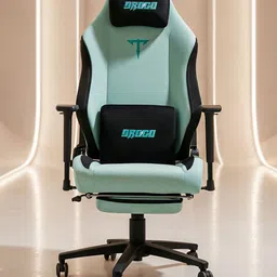 DROGO Titan Green & Black Color-Blocked Ultra Ergonomic Gaming Chair With Headrest Pillow-picture-29