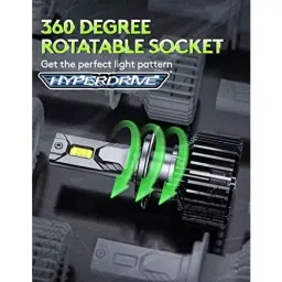 AllExtreme H1 LED Headlight Bulb Headlights Bulbs 12 V, for SUVs, Trucks, Sedans, White, Pack of 2 image 3