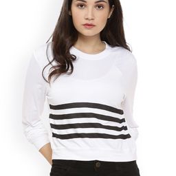 Campus Sutra Women White Striped Top-picture-23