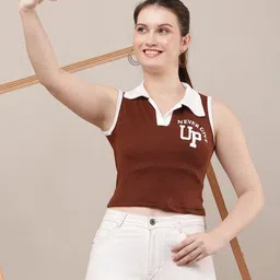 Raabta Fashion Women Ribbed Fitted Crop Top-image-52