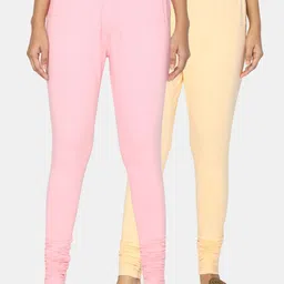TSG Bliss Women Pack of 2 Solid Churidar Leggings-picture-36