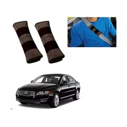 Auto Pearl Seat Belt Cushion (Pack of 2, Brown Black) Compatible for Volvo S80-picture-28