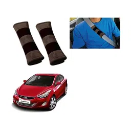 Auto Pearl Seat Belt Cushion (Pack of 2, Brown Black) Compatible for Elantra-picture-12