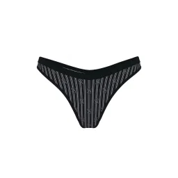 victoria's secret intimates Victoria's Secret Stretch Cotton High-Leg Scoop Thong Panty Black image 3