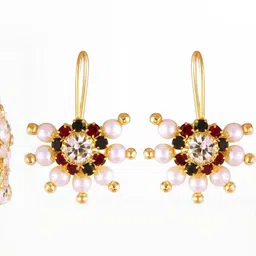 VIVASTRI Women Gold-Plated Alloy Earrings image 4
