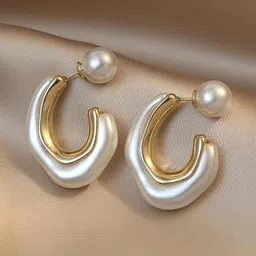 Anouk Geometric Half Hoop Earrings image 3