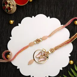 Aapno Rajasthan Stone Studded & Beaded Bhaiya Bhabhi Thread Rakhis with Roli Chawal-picture-33