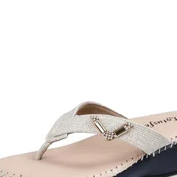 Lotusfeet Women Textured Open Toe Flats with Buckles image 5