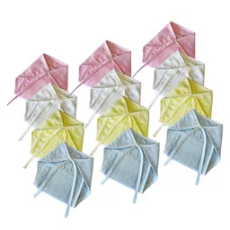Dumbledo Newborn Muslin Cotton Nappies - Multicolor Reusable Langots, U Shaped, Extra Soft Cloth Nappies for Unisex Babies (0 - 6 Months) (Pack of 12)-picture-14