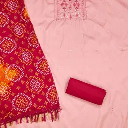 Panzora Floral Embroidered Sequinned Unstitched Dress Material image 4