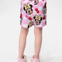 Babyhug Disney Cotton Woven Mid Thigh Shorts with Minnie Mouse Print - Multicolour image 3