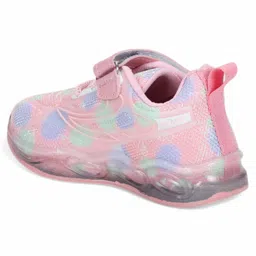 Lil Lollipop Abstract Designed LED Shoes With Velcro Closure - Pink image 5