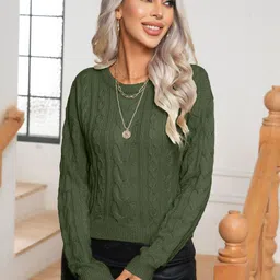 Oh Rare Women Cable Knit Pullover-picture-22