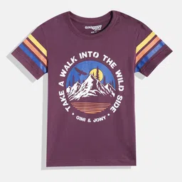 Gini and Jony Boys Graphic & Typography Printed Pure Cotton T-shirt-picture-6