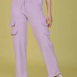 V-Mart Women Mid-Rise Cargos Trousers-image-59