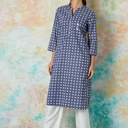 Melange by Lifestyle Women Geometric Kurta-image-42