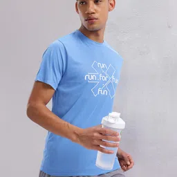 HRX by Hrithik Roshan Brand Logo Print Rapid-Dry Running T-shirt-picture-10