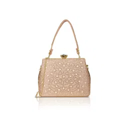 Lavie Signature Flare Framed Clutch with Detachable Chain -Rose Gold (S) image 1