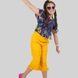 BEING NAUGHTY Girls V-Neck Printed Top With Capris image 4