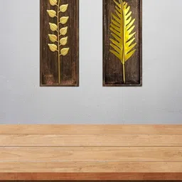 vedas Mystic Indiana Brown & Gold-Toned 2 Pieces Textured Metal Wall Decor-picture-23