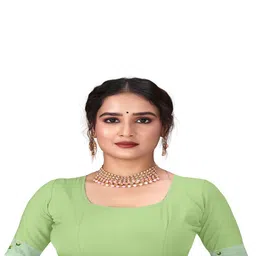 NS WORLD Floral Woven Design Satin Saree image 4