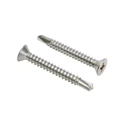Immech 8 x 38 (D4.2mm) Nickel Plated Self Drilling Screw CSK Phillips Bugle Head Pack of 200 Pcs image 2