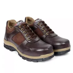 Red Can Steel Toe Safety Shoe Low Ankle Genuine Leather Size UK 8 Brown, SGE1168BRN-picture-40