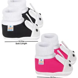 NESKA MODA Kids Pair Of 2 Cotton Booties image 2