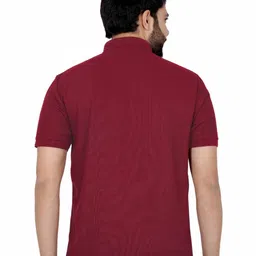 LA MILANO Men Polo Collar Applique Slim Fit T-shirt image 4