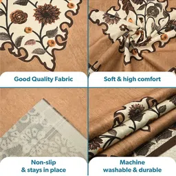 Aura Brown Cotton Sofa Cover image 2