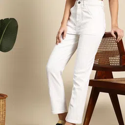 Mast & Harbour Women Straight Fit Stretchable Jeans image 1