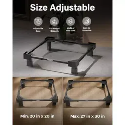 FEDUS Washing Machine Stand Without Wheels 225 Kg Load Capacity Single Double Door MS Steel Frame Black image 2