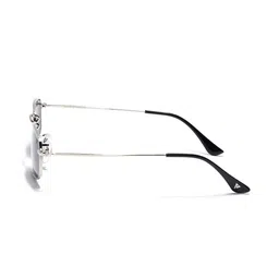 Voyage Unisex Black Lens & Silver-Toned Rectangle Sunglasses V3957MG7554 image 3