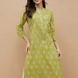 Melange by Lifestyle Women Printed Cold-Shoulder Sleeves Thread Work Anarkali Kurta-picture-36