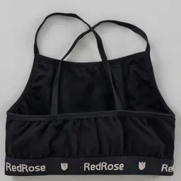 Red Rose School Essential Singlet Sleeve Cotton Solid Bralette Pack of 3 - White Cream Black image 3