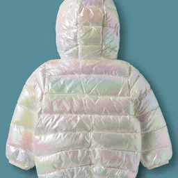 Mark & Mia Full Sleeves Hooded Winter Wear Suits Set with Pocket & Ear Applique - White image 3