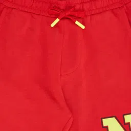 Pantaloons Junior Placement Baseball Team Text Printed Shorts - Red image 5