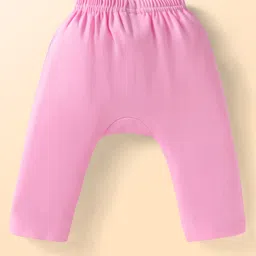 Babyhug Disney Interlock Knit Full Length Diaper Leggings With Minnie Mouse Graphic - Pack of 3 - White Pink & Blue image 5