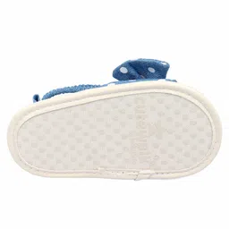 Cute Walk by Babyhug Booties With Polka Dot Print & Back Strap- Blue image 5