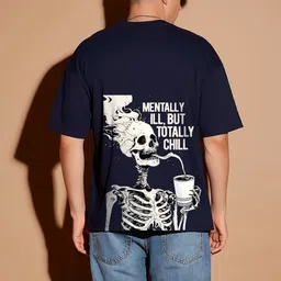 BDSQUARE Men Printed Drop-Shoulder Sleeves T-shirt image 2