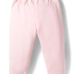 Mark & Mia Terry Knit Full Sleeves Cut & Sew Winter Wear Sweatshirt & Lounge Pant Set with Text Print & Frill Detailing - Pink image 5