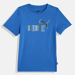 Puma Boys Brand Logo Printed Pure Cotton ESS+ FUTUREVERSE T-shirt-picture-14