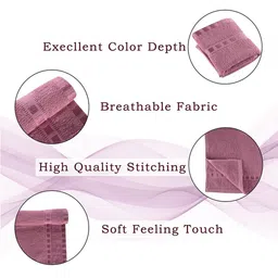 Kuber Industries Pink 3 Pieces Anti Bacterial 225 GSM Cotton Face Towels image 5