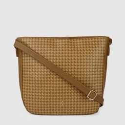 Baggit Olive Green Abstract Printed Synthetic Leather Regular Structured Sling Bag-picture-16